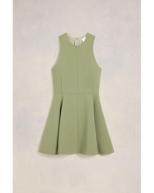 AMI Green Short Flare Dress