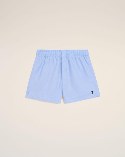 AMI Blue Cotton Ami De Coeur Boxer for men