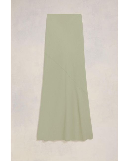 AMI Green Long Skirt With Bias Cut