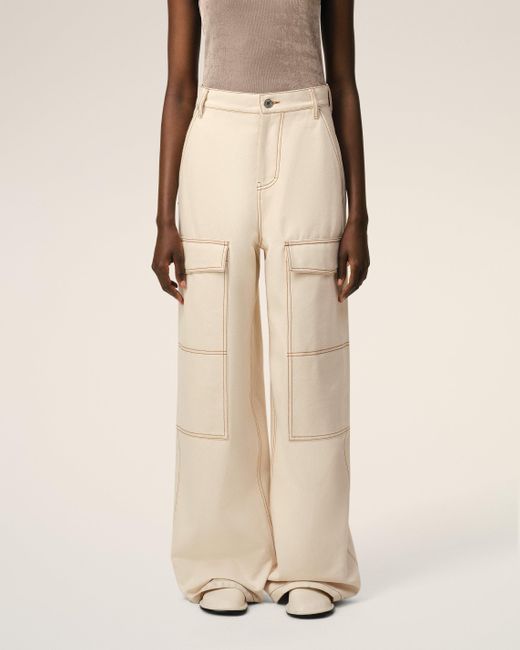 Jean Cargo Coupe Large En Coton AMI en coloris Natural