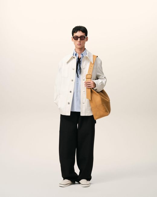 AMI Natural Cotton Worker Buttoned Jacket