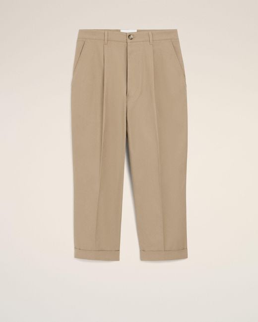AMI Natural Cotton Carrot Oversized Trousers for men