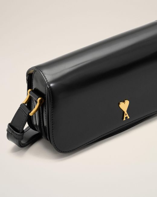 AMI White Cow Leather Shoulder Paris Paris Bag
