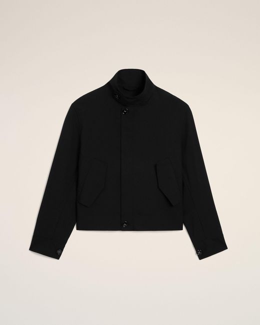 AMI Black New Wool Harrington Jacket for men