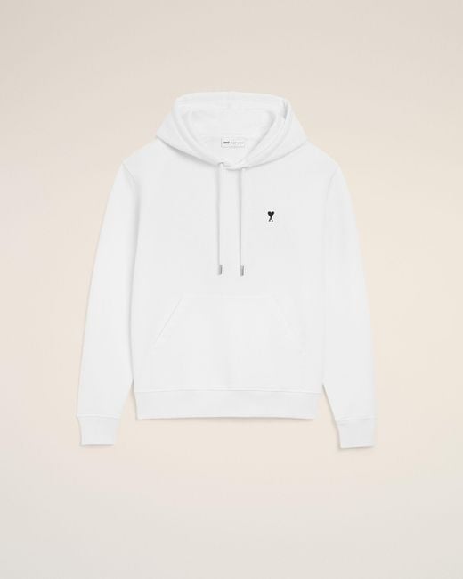 AMI Natural Cotton Hoodie With Ami De Coeur for men