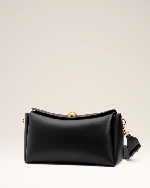AMI Black Medium Cow Leather Carrousel Bag