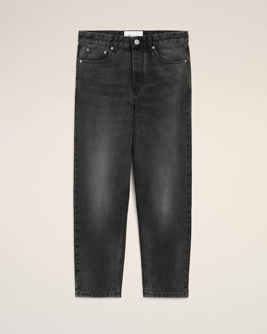 AMI Black Cotton Tapered Fit Jeans for men