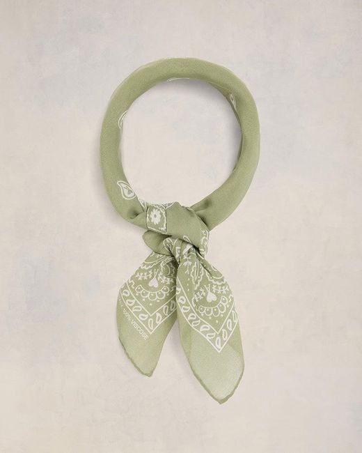 AMI Green Ami De Coeur Bandana Scarf