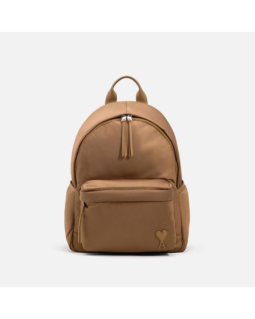 AMI Natural Nylon Canvas Marcel Backpack