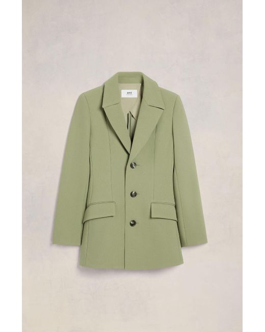 AMI Green Three Buttons Jacket