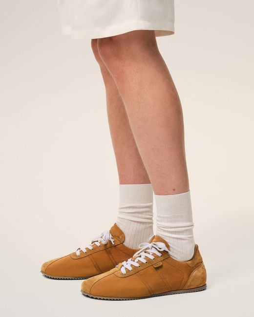 AMI Natural Nylon Soft Sneakers