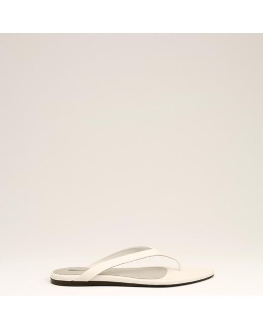 AMI Natural Lamb Leather Pointed Toe Flip Flops