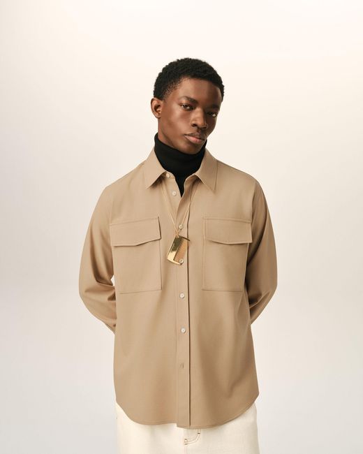 AMI Natural Wool Shirt for men