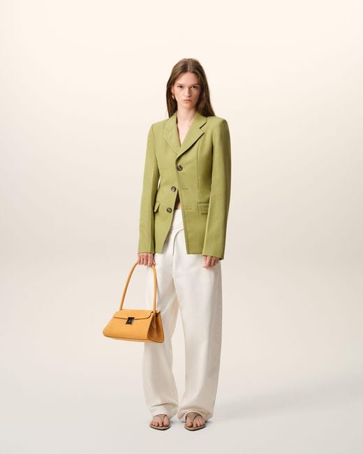 AMI Multicolor New Wool Single Breasted Fitted Jacket