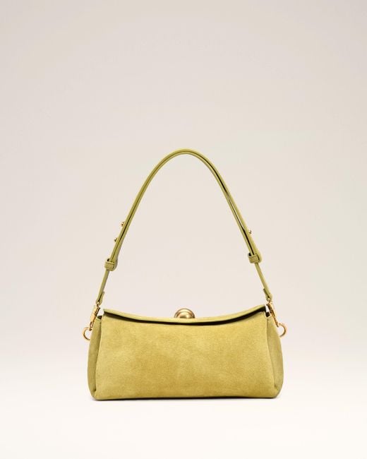 AMI Natural Suede Leather Carrousel Bag