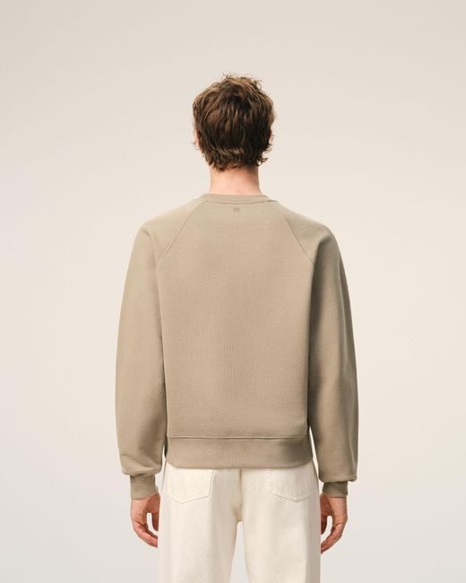 AMI Natural Cotton Embossed Ami De Coeur Sweatshirt
