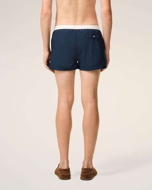 AMI Blue Nylon Short Swimsuit for men