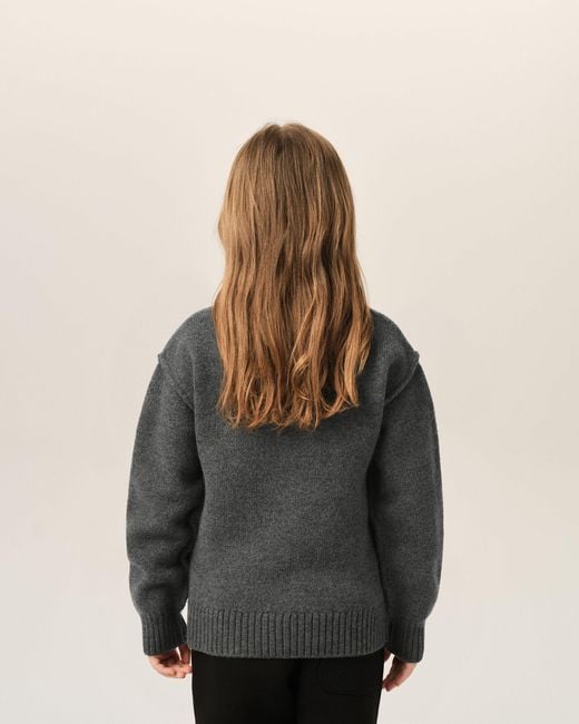 AMI Multicolor Crewneck Wool Sweater With Ami De Coeur