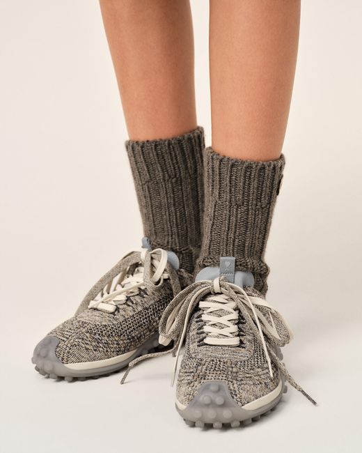 AMI Natural Knit Mirage Sneakers