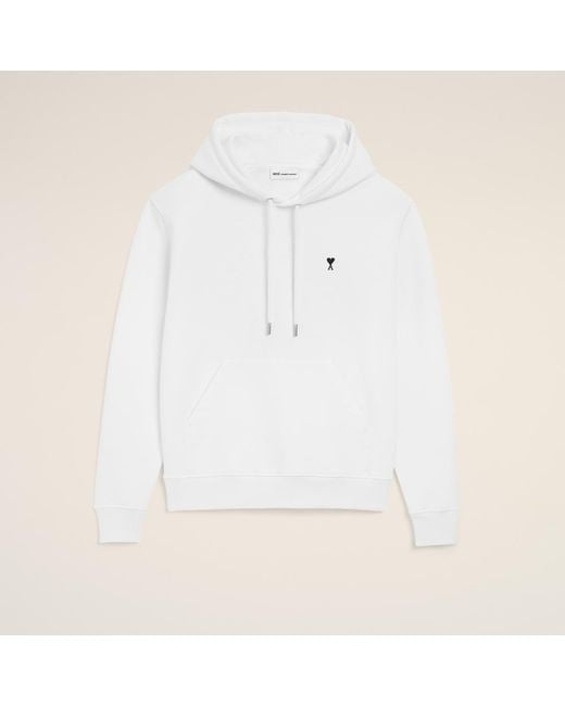 AMI Natural Cotton Hoodie With Ami De Coeur for men