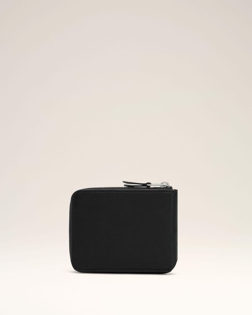 AMI Black Cowhide Leather Ami De Coeur Compact Wallet