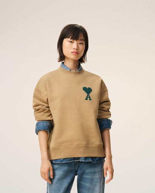 AMI Natural Cotton Ami De Coeur Sweatshirt