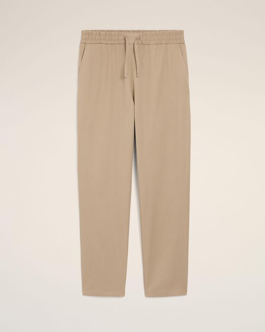 AMI Natural Cotton Elasticated Waist Trousers for men