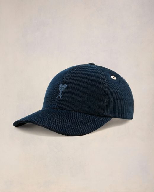 AMI Blue Tonal Ami De Coeur Embroidery Cap