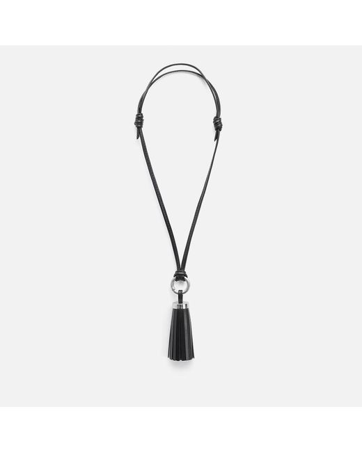 AMI Natural Leather Ami Pompom Keyring