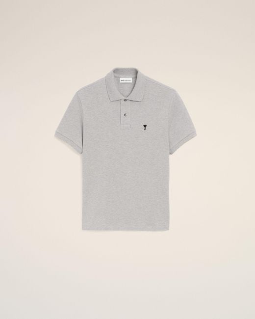 AMI Natural Cotton Polo With Ami De Coeur for men