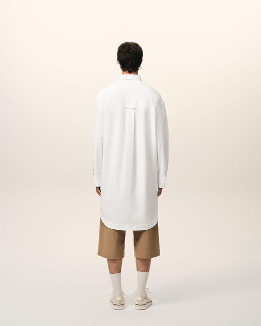 AMI Natural Cotton Ami De Coeur Wide Shirt Dress