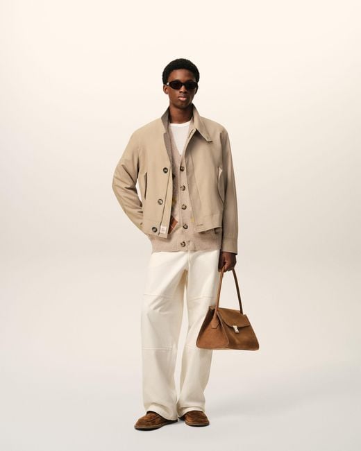AMI Natural New Wool Harrington Jacket for men