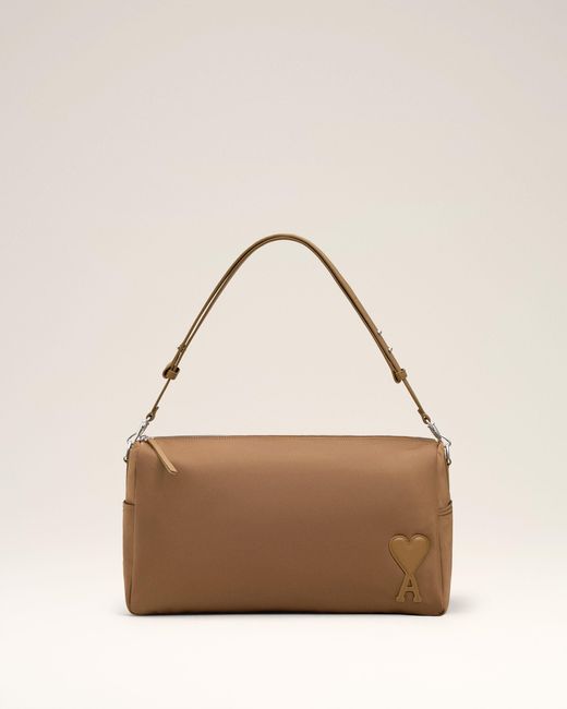 AMI Natural Nylon Canvas Marcel Large Bag