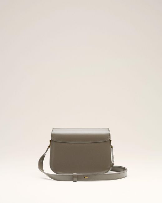 AMI Natural Glazed Leather Paris Paris Bag