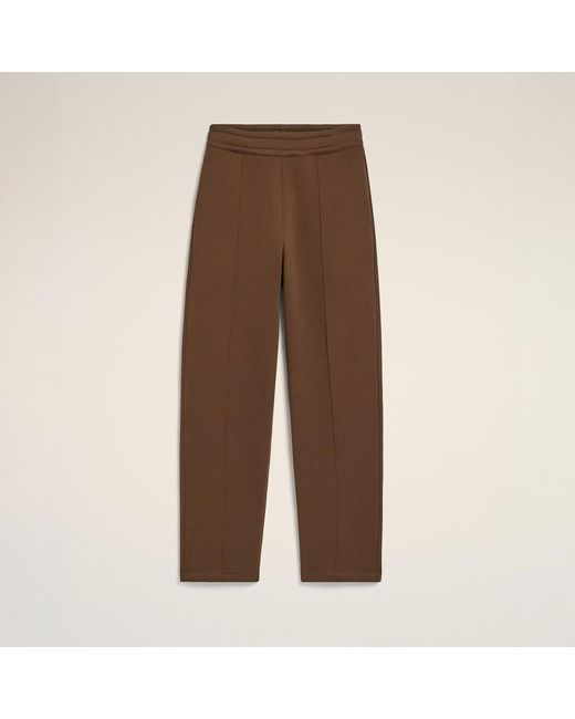 AMI Brown Cotton Track Pants With Embossed Ami De Coeur