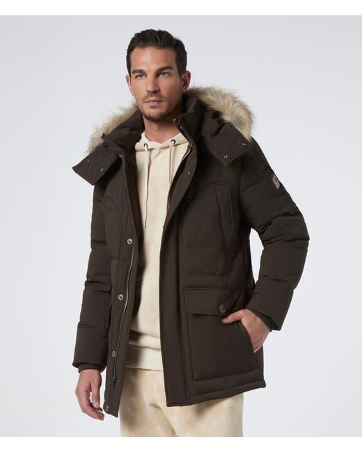 Andrew Marc Olmstead Textured Puffer Jacket in Brown for Men | Lyst