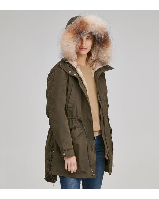 andrew marc coyote fur hooded parka