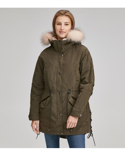 andrew marc coyote fur hooded parka