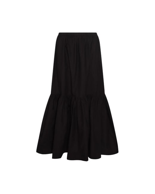 Ganni Black Cotton Skirt