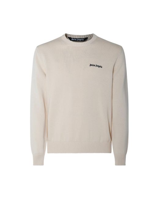 Palm Angels Gray Cotton Knitwear for men