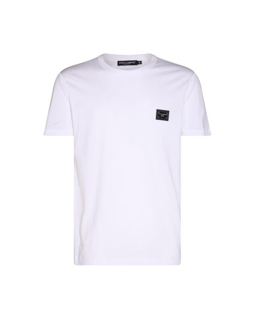 Dolce & Gabbana White Off- Cotton T-shirt for men