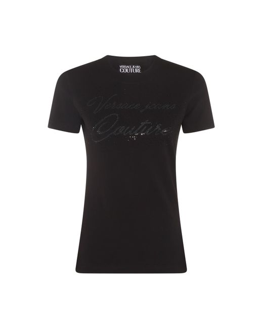Versace Black Cotton Blend T-shirt