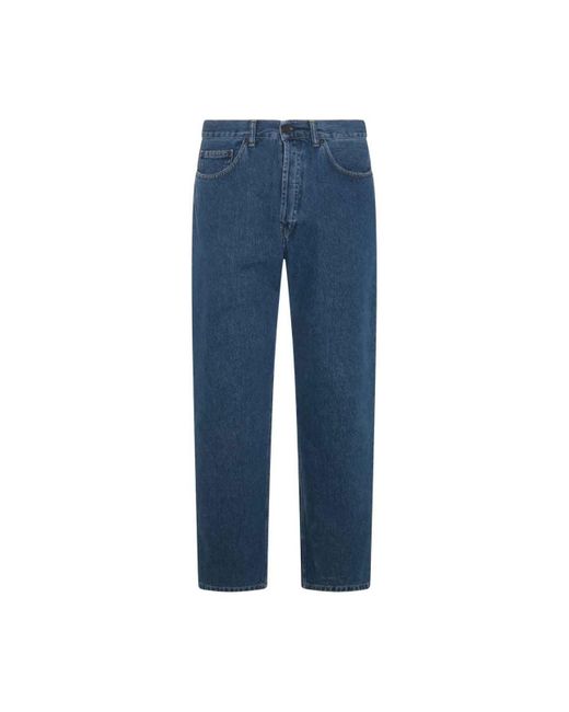 Carhartt Blue Cotton Denim Jeans for men