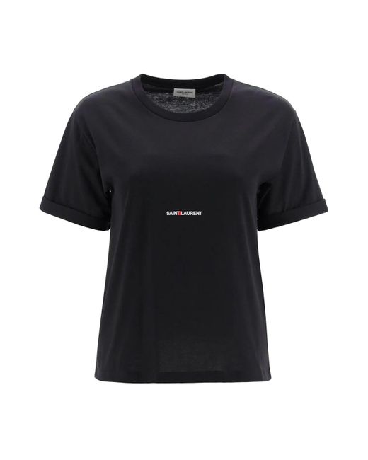 Saint Laurent Black Cotton T-shirt for men