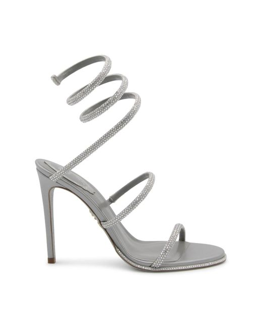 Rene Caovilla Metallic Silver Cleo Sandals
