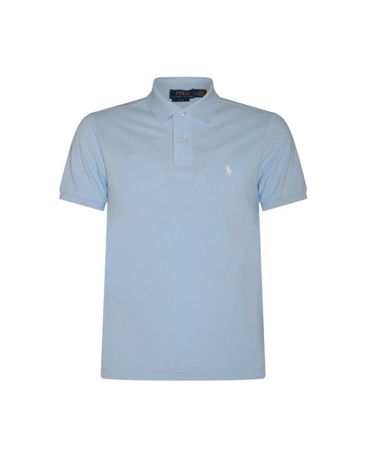 Polo Ralph Lauren Light Blue Cotton Polo Shirt for men