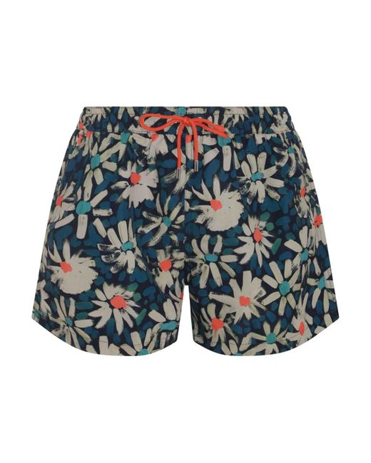 Paul Smith Blue Multicolour Swim Shorts for men