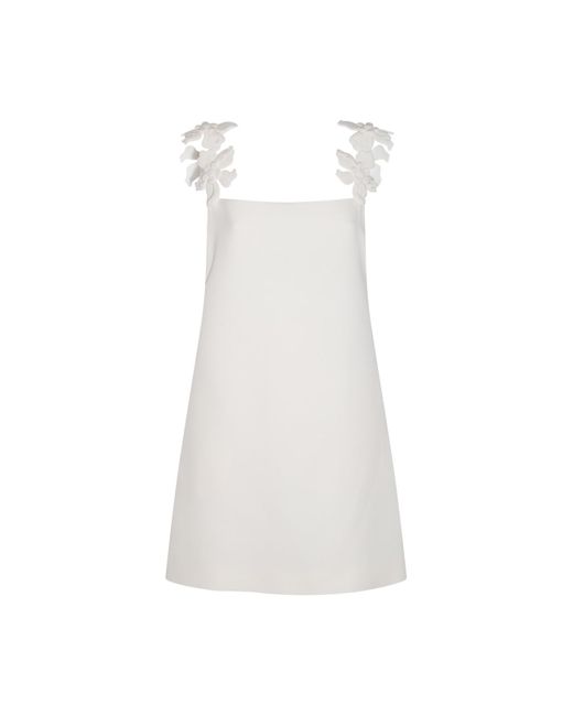 Valentino Garavani White Ivory Wool Mini Dress