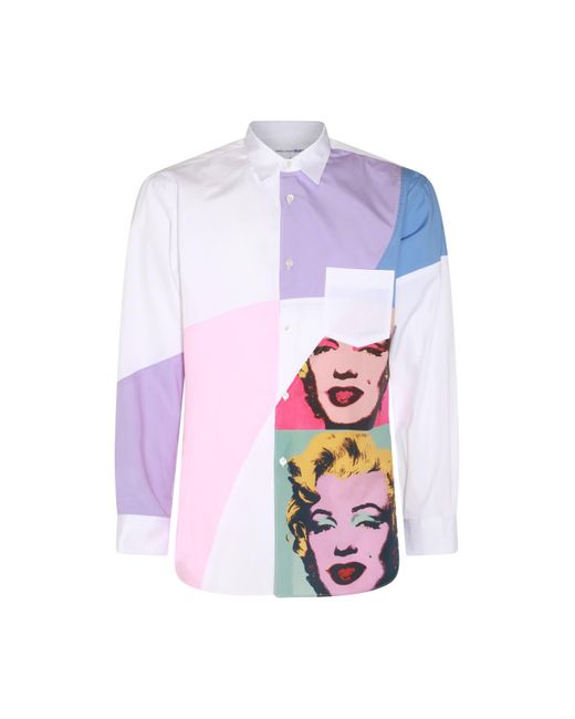 Comme des Garçons Purple Multicolour Cotton Shirt for men