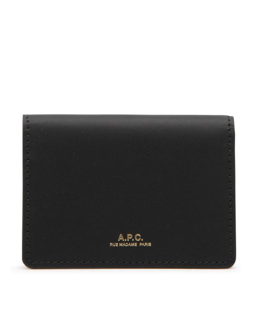A.P.C. Black Leather Wallet
